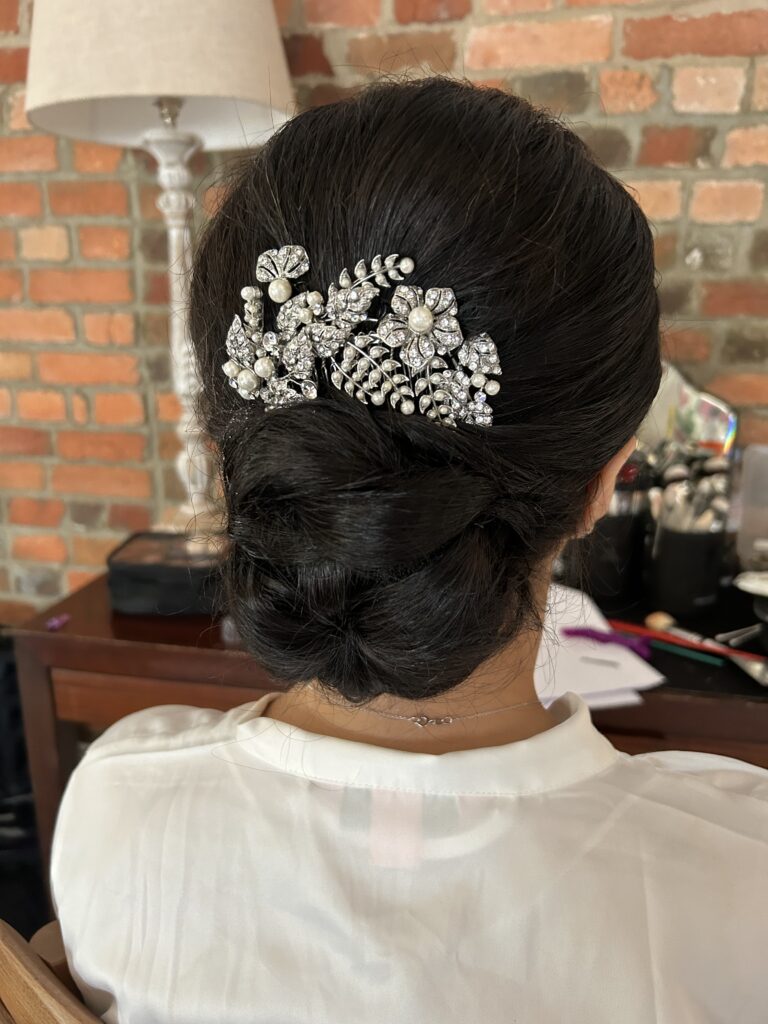 wedding trends. Thick hair is no problem for Anabela. she will go through many versions until you get just the look you want for your wedding day hair